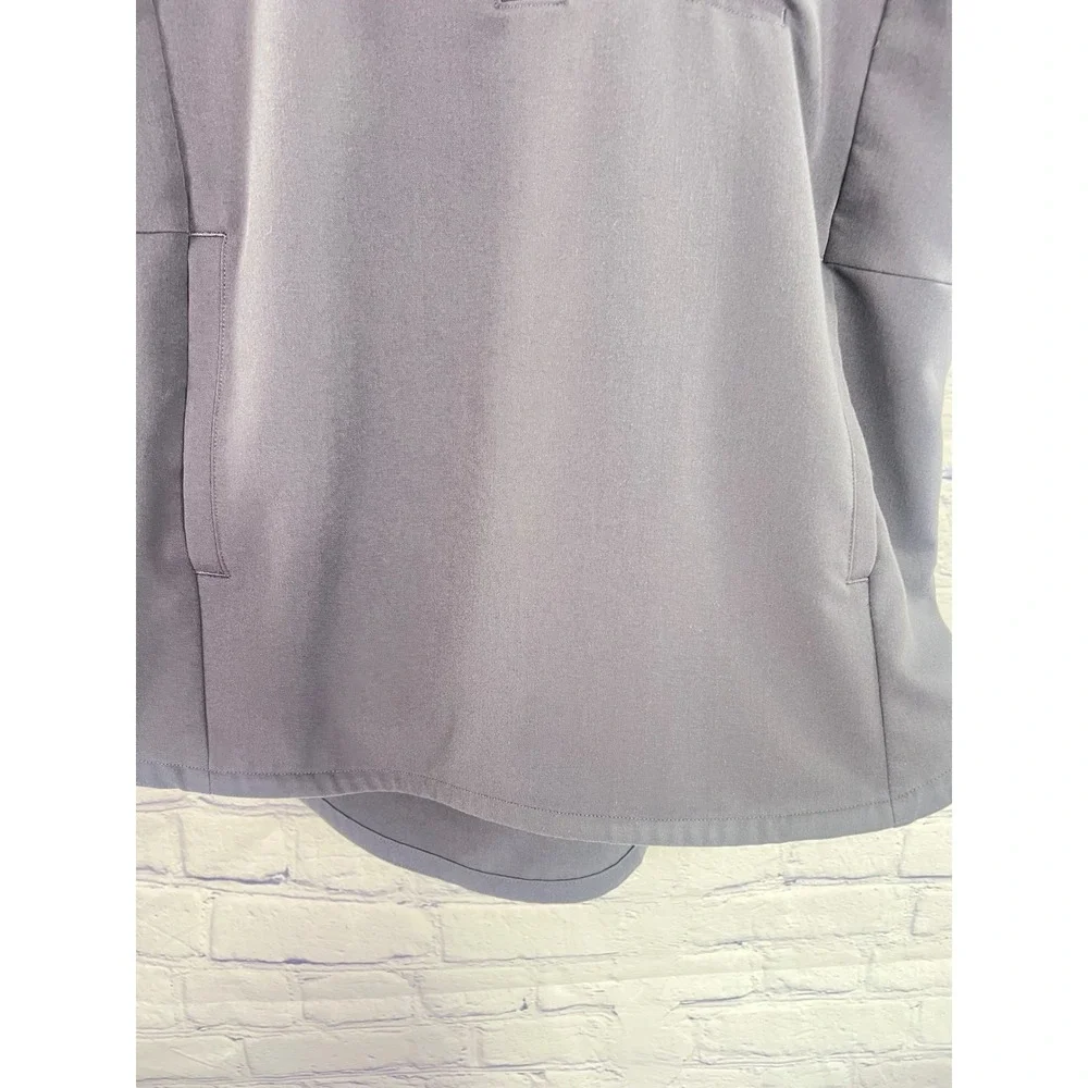 FIGS Technical Collection Graphite Gray Mandarin Collar Scrub Top Womens XS - Picture 6 of 15